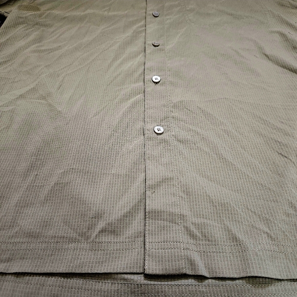 The North Face Short Sleeve Button Down Shirt Olive Green Men's Large - Picture 2 of 14